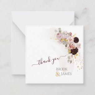 PixDezines Rustikale Boho-Herbstblumen-Notizkarte Mitteilungskarte