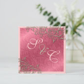 PixDezines rustikale Wirbel/Imitat Silber Einladung (Stehend Vorderseite)