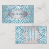 PixDezines sabine Damask/Imitats Glitzer Visitenkarte (Vorne/Hinten)