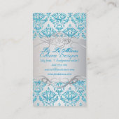 PixDezines sabine Damask/Imitats Glitzer Visitenkarte (Rückseite)
