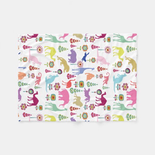 PixDezines Safari-Garten Fleecedecke (Vorderseite (Horizontal))