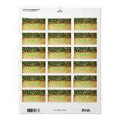 PixDezines Safari, grüner Geparden Adressaufkleber (Vorne)