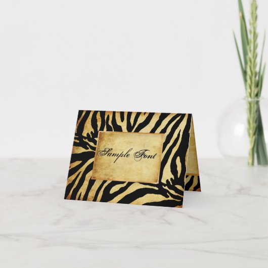 PixDezines safari/Vintage Zebra/DIY Schriftart+col Dankeskarte (Vorderseite)