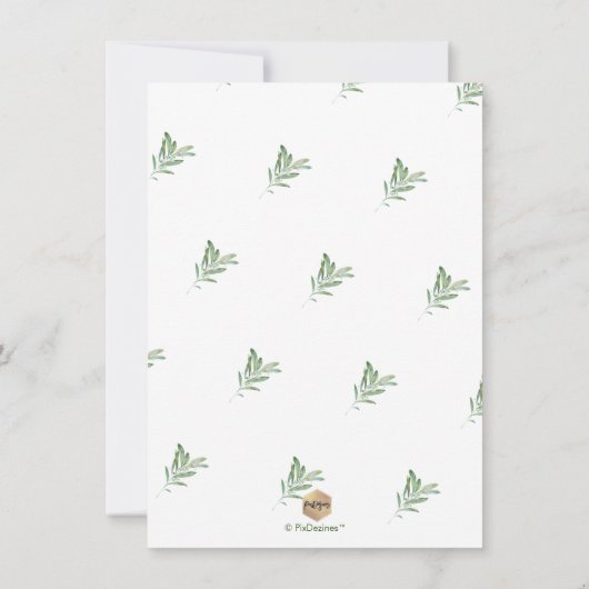 PixDezines SAGE, GREENERY SAVE THE DATE (Rückseite)