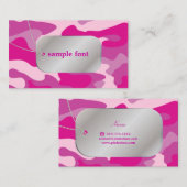 PixDezines Sassy Pink Camouflage+Hund Tags (Vorne/Hinten)