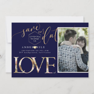 PixDezines Save Date/Botanica Love/Falsches Gold The Date