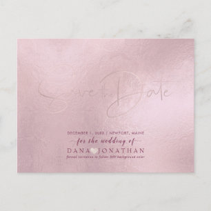 PixDezines Save the Date/Blush Pink DIY Farbe Postkarte