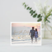 PixDezines Save the Date/Cool Handgeschriebenes Sk Postkarte (Stehend Vorderseite)