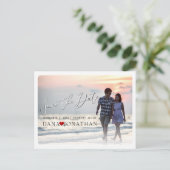 PixDezines Save the Date/Cool Handgeschriebenes Sk Postkarte (Stehend Vorderseite)