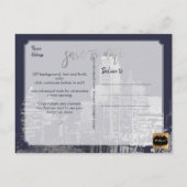 PixDezines/Save the Date Dallas Skyline/Imitats Si Ankündigungspostkarte (Rückseite)