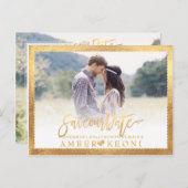 PixDezines Save the Date/Extravagant Ankündigungspostkarte (Vorne/Hinten)