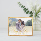 PixDezines Save the Date/Extravagant Ankündigungspostkarte (Stehend Vorderseite)