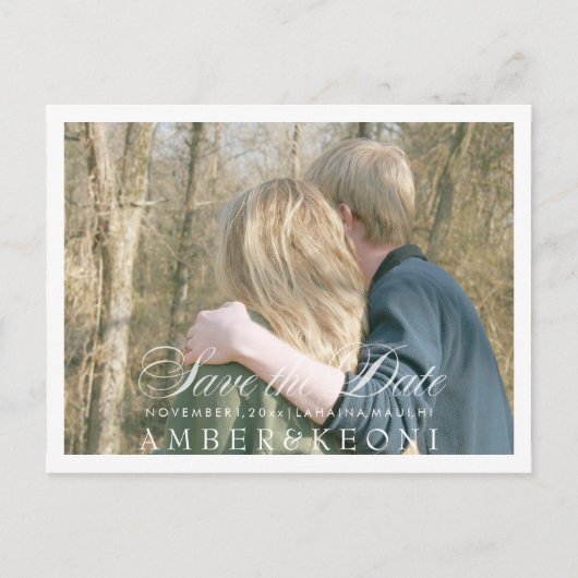 PixDezines Save the Date/Extravagant Ankündigungspostkarte (Vorderseite)