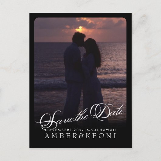 PixDezines Save the Date/Extravagant Ankündigungspostkarte (Vorderseite)