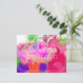 PixDezines SAVE THE DATE/FARBE LAUFEN/RAINBOW Ankündigungspostkarte (Stehend Vorderseite)