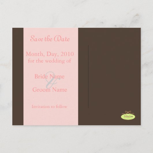 PixDezines Save the Date Fotorahmen/DIY-Farben Ankündigungspostkarte (Rückseite)