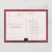 PixDezines Save the Date/Goldenes, irrisierendes B Postkarte (Rückseite)