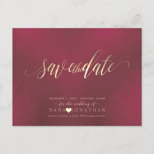 PixDezines Save the Date/Goldenes, irrisierendes B Postkarte