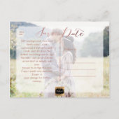 PixDezines Save the Date/Handgeschriebenes Skript Ankündigungspostkarte (Rückseite)