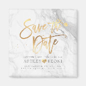 PixDezines Save the Date/Imitate Gold+Marmor Magnet (Vorne)