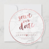 PixDezines Save the Date Imitate Rose Gold+Marmor (Vorderseite)