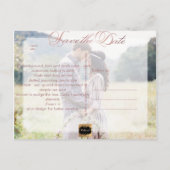 PixDezines Save the Date/Imitats Rose Gold/Fun Scr Ankündigungspostkarte (Rückseite)