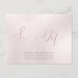 PixDezines Save the Date/irrisierender Rosa Postkarte
