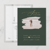 PixDezines Save the Date Luxe Script DIY Farbe Postkarte (Vorne/Hinten)