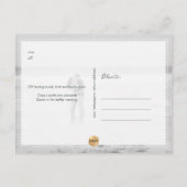 PixDezines Save the Date Luxe Script DIY Farbe Postkarte (Rückseite)