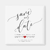 PixDezines Save the Date/Moderne Kalligraphie Schr Magnet (Vorne)