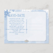 PixDezines/Save the Date/Schneeflocken Ankündigungspostkarte (Rückseite)