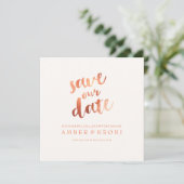 PixDezines Save the Date/Sunset Orange/DIY Bckgrnd Date (Stehend Vorderseite)