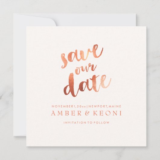 PixDezines Save the Date/Sunset Orange/DIY Bckgrnd Date (Vorderseite)