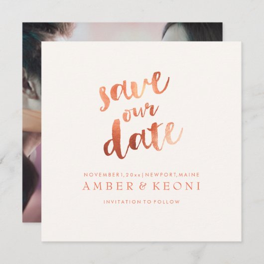 PixDezines Save the Date/Sunset Orange/DIY Bckgrnd Save The Date (Vorne/Hinten)