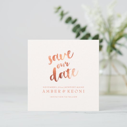PixDezines Save the Date/Sunset Orange/DIY Bckgrnd Save The Date (Stehend Vorderseite)