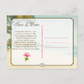 PixDezines/Save the Date/Vintage waikiki Ankündigungspostkarte (Rückseite)