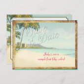 PixDezines/Save the Date/Vintager Diamantkopf Ankündigungspostkarte (Vorne/Hinten)