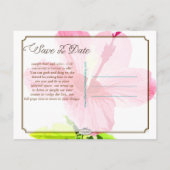 PixDezines/Save the Date/Vintager tropischer Stran Ankündigungspostkarte (Rückseite)