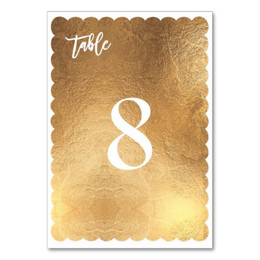 PixDezines Scallop Imitate Gold/Antique/Tabelle Nr Tischnummer (Vorderseite)