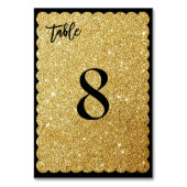 PixDezines Scallop Imitate Gold/Glitzer/Tabelle Nr Tischnummer (Vorderseite)