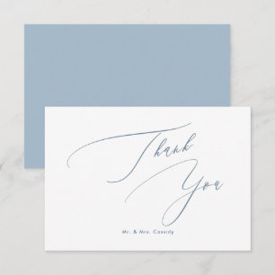 PixDezines Schieferblau DIY-Farbe Luxe Script  Dankeskarte