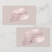 PixDezines Schimmering Rosa H2 Pinselstrich Stroke Visitenkarte (Vorne/Hinten)