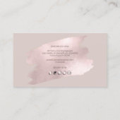 PixDezines Schimmering Rosa H2 Pinselstrich Stroke Visitenkarte (Rückseite)