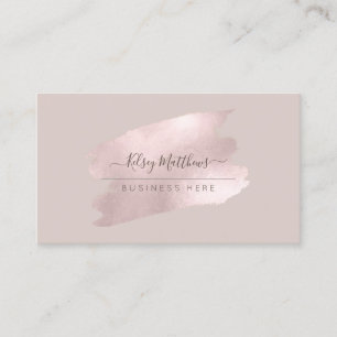 PixDezines Schimmering Rosa H2 Pinselstrich Stroke Visitenkarte