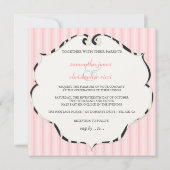 PixDezines Schlichte Streifen/DIY-Farbe/Rosa Einladung (Rückseite)