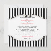 PixDezines Schlichte Streifen schwarz + weiß/zebra Einladung (Rückseite)