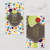 PixDezines-Schlüssellime-Wirbel-Kuchen+Kaugummi Visitenkarte (Vorne/Hinten)