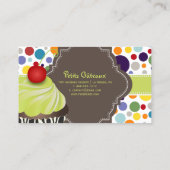 PixDezines-Schlüssellime-Wirbel-Kuchen+Kaugummi Visitenkarte (Rückseite)