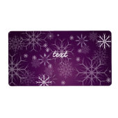 PixDezines Schneeflocken Weiß + lila (Vorne)