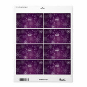 PixDezines Schneeflocken Weiß + lila (Vorne)
